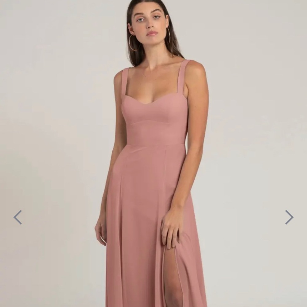 Jenny Yoo Harris Chiffon Dress in Clay